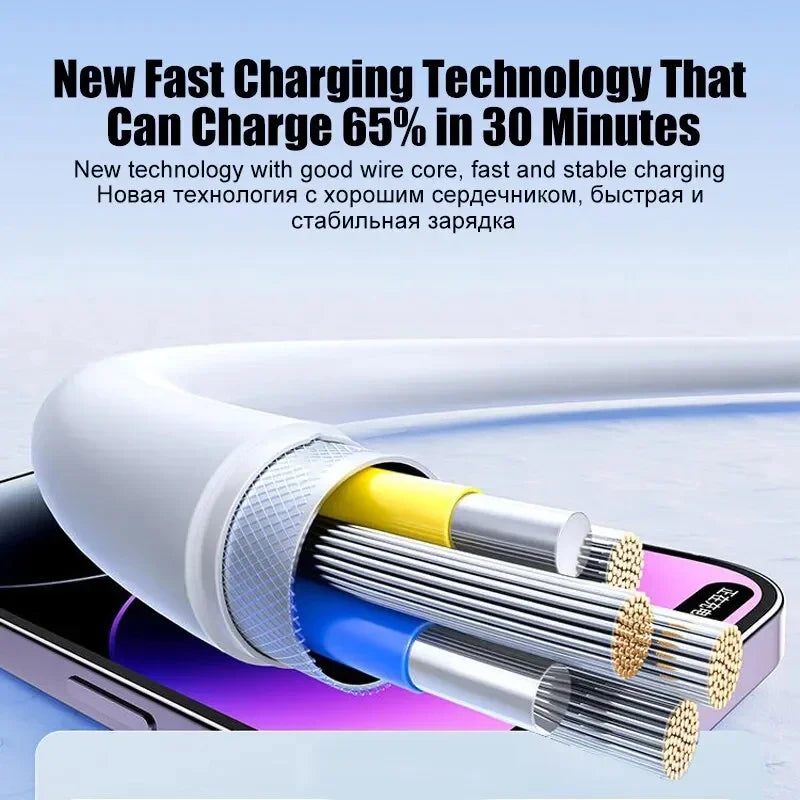 20W PD USB to Lighting USB C to Lighting Fast Charger Cable For Apple iPhone 14 13 12 11 Pro Max X XR Plus iPad Data Sync Line